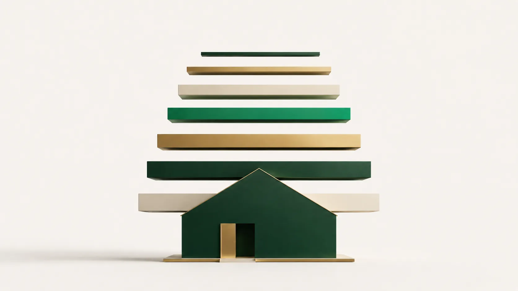 Vivienda con capas superpuestas que representan los gastos que se suman al precio de compra