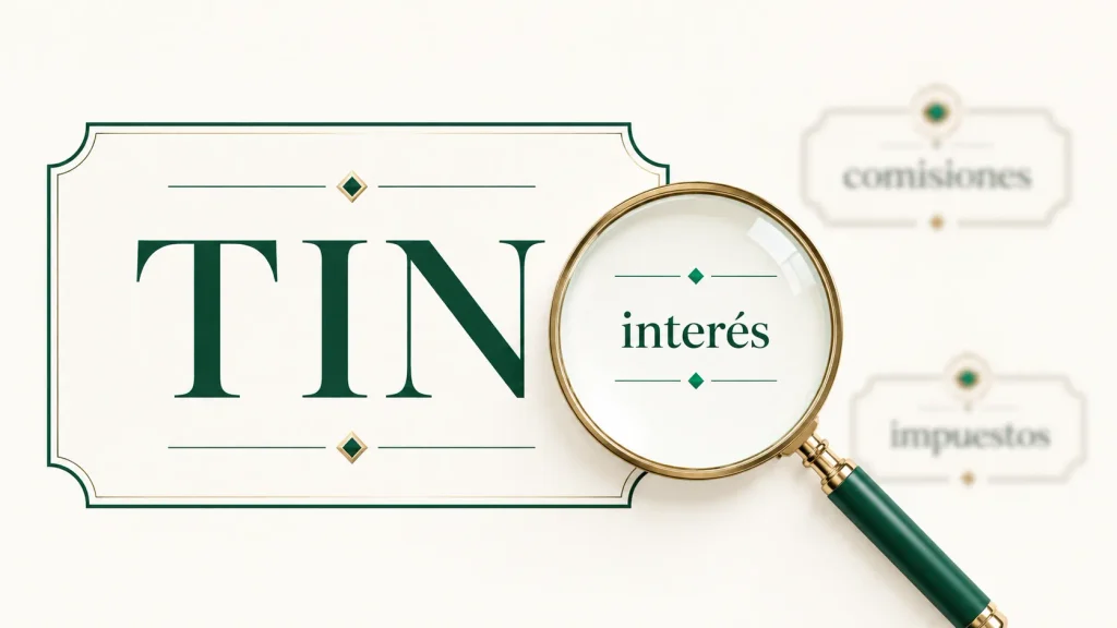 El TIN refleja solo el interés del préstamo, sin las comisiones