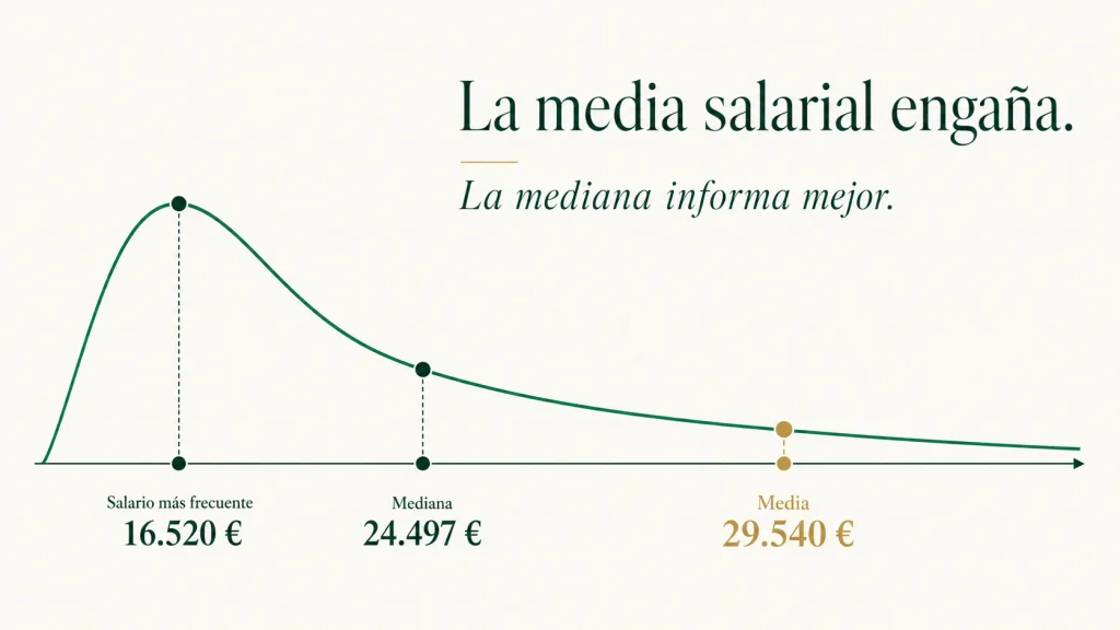 Salario medio, mediano y más frecuente en España según el INE